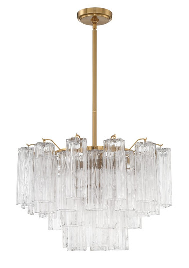 Addis 9 Light Aged Brass Chandelier (205|ADD-308-AG-CL)