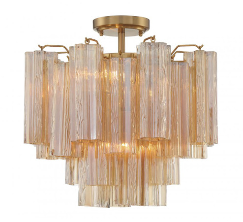 Addis 17.75'' Aged Brass Semi Flush Mount (205|ADD-300-AG-AM_CEILING)