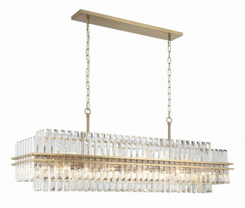 Hayes 50'' Aged Brass Linear Chandelier (205|HAY-1417-AG)
