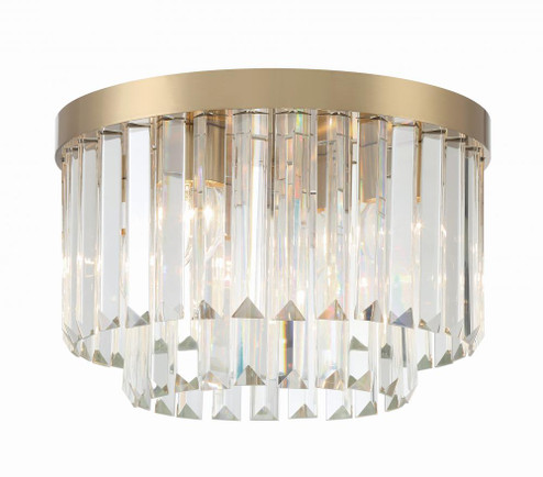 Hayes 4 Light Aged Brass Flush Mount (205|HAY-1400-AG)