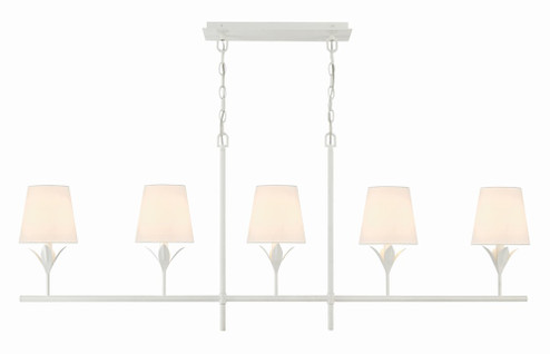 Broche 5 Light Matte White Chandelier (205|537-MT)