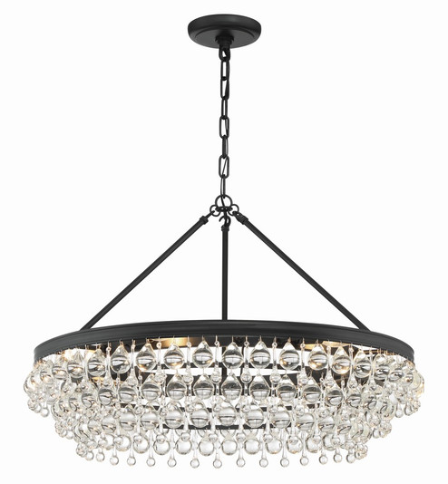 Calypso 30'' Crystal Teardrop Matte Black Chandelier (205|275-MK)