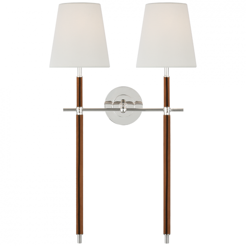 Bryant Large Wrapped Double Tail Sconce (279|TOB 2584PN/NAT-L)