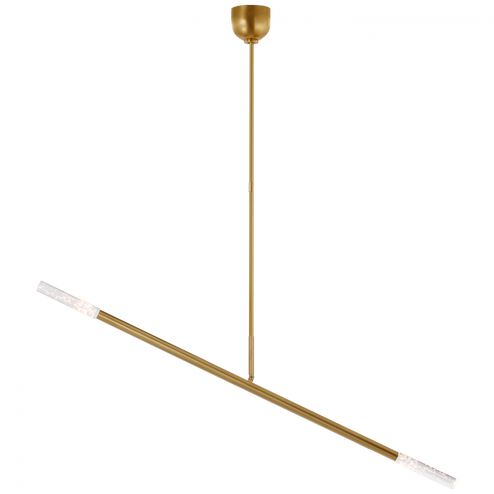 Rousseau Large Articulating Linear Chandelier (279|KW 5597AB-SG) Rousseau Large Articulating Linear Chandelier (279|KW 5597AB-SG)