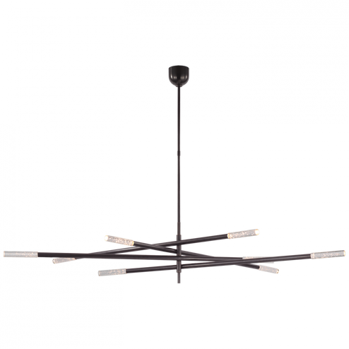 Rousseau Oversized Eight Light Articulating Chandelier (279|KW 5595BZ-SG)