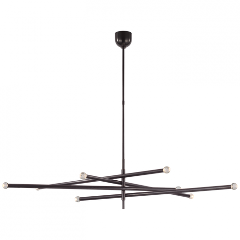 Rousseau Oversized Eight Light Articulating Chandelier (279|KW 5595BZ-CG)