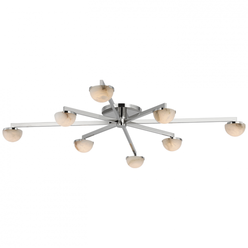 Pedra Extra Large Staggered Arm Flush Mount (279|KW 4623PN-ALB)