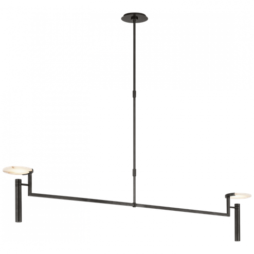 Melange Extra Large Floating Disc Linear Chandelier (279|KW 5605BZ-ALB)