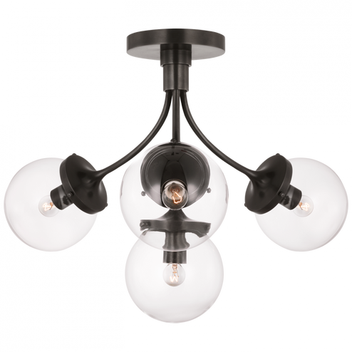 Prescott Medium Semi-Flush Mount (279|KS 4407BZ-CG)