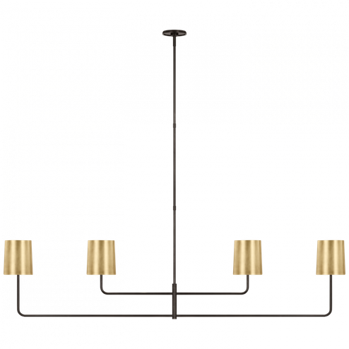 Go Lightly 70'' Four Light Linear Chandelier (279|BBL 5087BZ-SB)