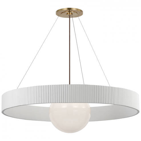 Arena 53'' Ring and Globe Chandelier (279|WS 5002HAB/WHT-WG)