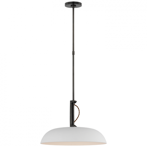 Cyrus 19'' Pendant (279|AL 5040BZ/WHT-WG)