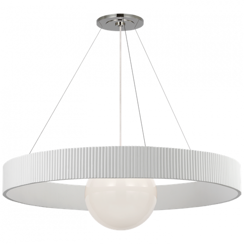 Arena 53'' Ring and Globe Chandelier (279|WS 5002PN/WHT-WG)