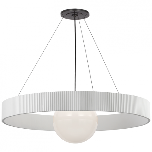 Arena 53'' Ring and Globe Chandelier (279|WS 5002BZ/WHT-WG)