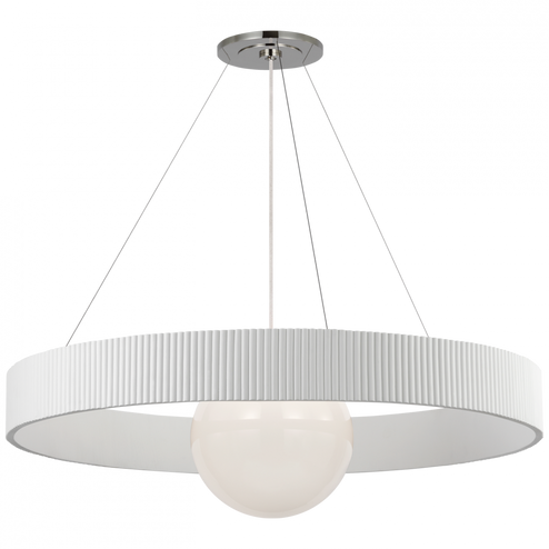 Arena 42'' Ring and Globe Chandelier (279|WS 5001PN/WHT-WG)