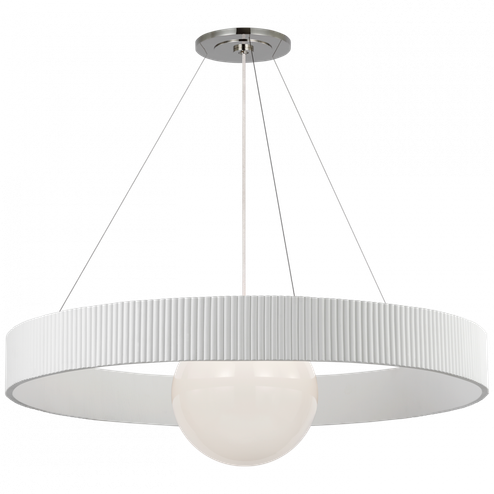 Arena 42'' Ring and Globe Chandelier (279|WS 5001PN/WHT-WG)