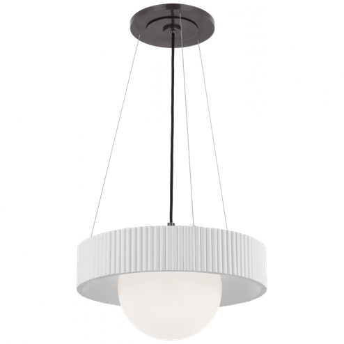 Arena 18'' Ring and Globe Chandelier (279|WS 5000BZ/WHT-WG)