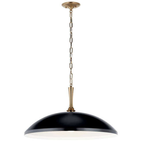 Delarosa 24 Inch 1 Light Pendant in Black and Champagne Bronze (2|52637BK)