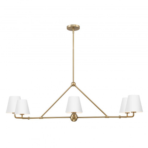 Xavier 46'' Vibrant Gold + White Linear Chandelier (205|XAV-B9306-VG-WH)