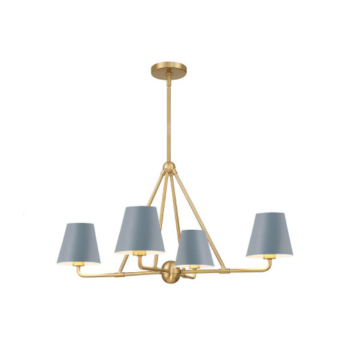 Xavier 31.75'' Vibrant Gold + Blue Chandelier (205|XAV-B9304-VG-BL)