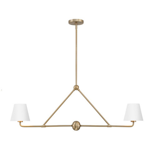 Xavier 42'' Vibrant Gold + White Linear Chandelier (205|XAV-B9302-VG-WH)