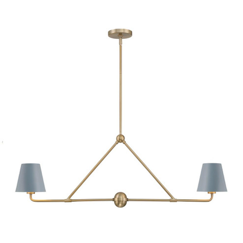 Xavier 42'' Vibrant Gold + Blue Linear Chandelier (205|XAV-B9302-VG-BL)