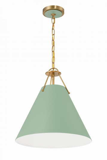Xavier 3 Light Vibrant Gold + Green Pendant (205|XAV-B8305-VG-GR)