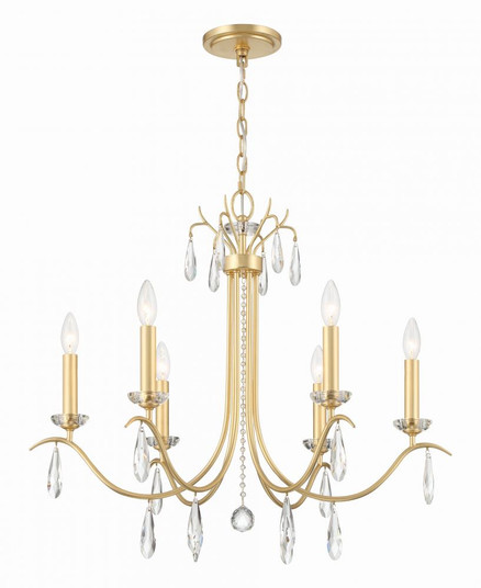 Rollins 28'' Antique Gold Chandelier (205|ROL-18816-GA)
