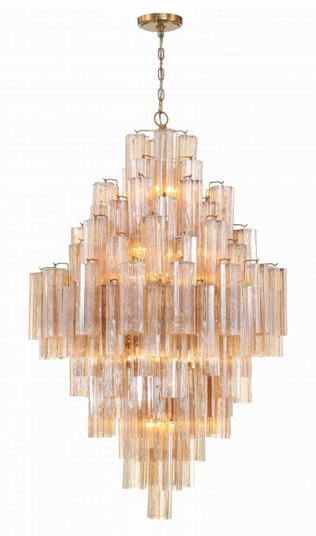 Addis 20 Light Aged Brass Chandelier (205|ADD-319-AG-AM)