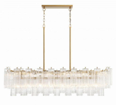 Addis 51.75'' Aged Brass Linear Chandelier (205|ADD-317-AG-CL)