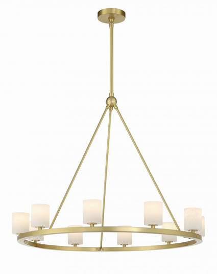 Aragon 10 Light LED Soft Brass Chandelier (205|ARA-10265-SB-ST)