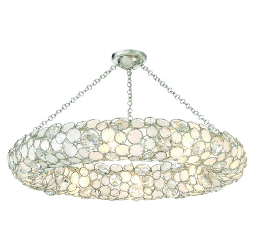 Palla 32'' Antique Silver Semi Flush Mount (205|528P-SA_CEILING)