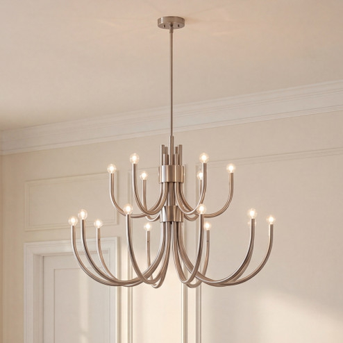 Sorrento 15-Light Chandelier in Satin Nickel (128|1-6682-15-SN)