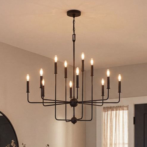Avondale 12-Light Chandelier in Matte Black (128|1-4046-12-89)