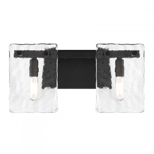 Genry 2-Light Bathroom Vanity Light in Matte Black (128|8-8204-2-BK)