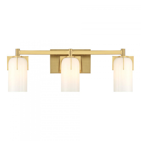 Caldwell 3-Light Bathroom Vanity Light in Warm Brass (128|8-4128-3-322)