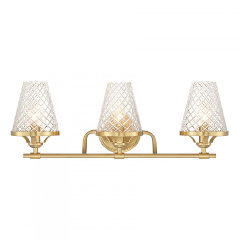 Candler 3-Light Bathroom Vanity Light in Warm Brass (128|8-3596-3-322)
