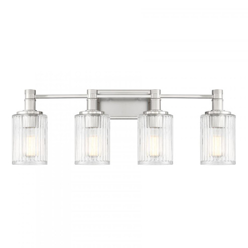 Concord 4-Light Bathroom Vanity Light in Silver and Polished Nickel (128|8-1102-4-146)