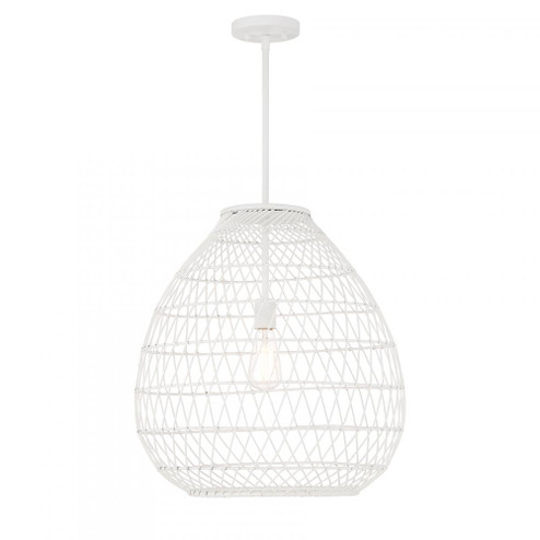Maya 1-Light Pendant in Bisque White (128|7-7681-1-83)