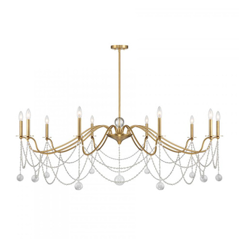 Mariposa 10-Light Chandelier in Warm Brass (128|1-7504-10-322)