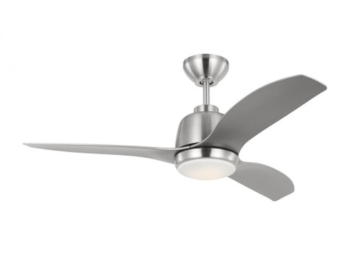 Avila 44 LED Ceiling Fan in Brushed Steel with Silver Blades and Light Kit (6|3AVLR44BSD)