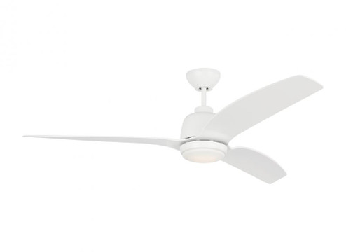Avila Coastal 60 LED Ceiling Fan in Matte White with Matte White Blades and Light Kit (6|3AVLCR60RZWD)