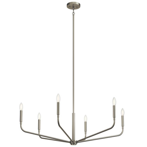 Madden 38 Inch 6 Light Chandelier in Brushed Nickel (2|52719NI)