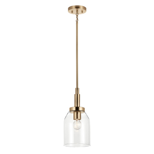 Madden 15 Inch 1 Light Mini Pendant with Clear Glass in Champagne Bronze (2|52725CPZ)