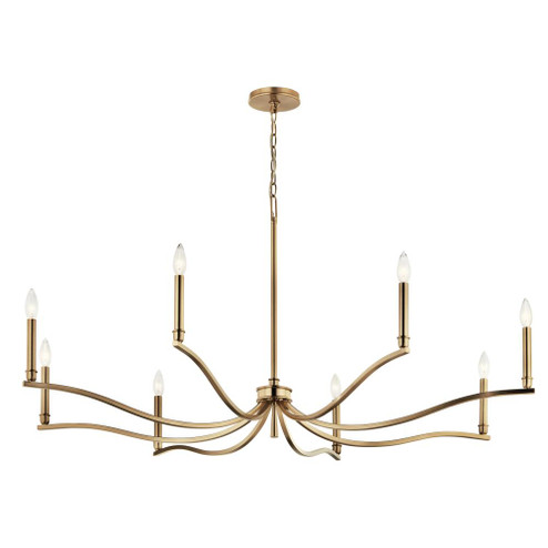 Malene 52 Inch 8 Light Chandelier in Champagne Bronze (2|52697CPZ)