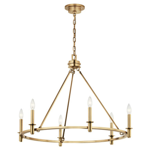 Carrick 32.25 Inch 6 Light Chandelier in Champagne Bronze (2|52705CPZ)