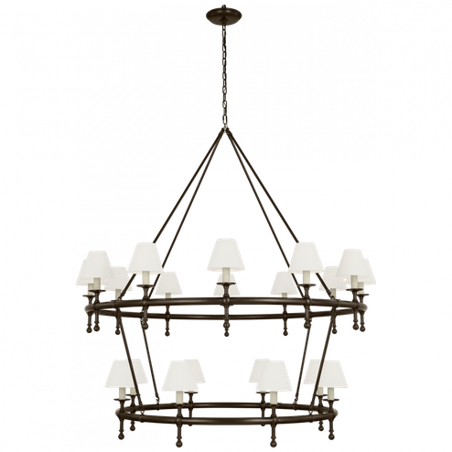 Classic 54'' Two-Tier Ring Chandelier (279|CHC 5825BZ-L)