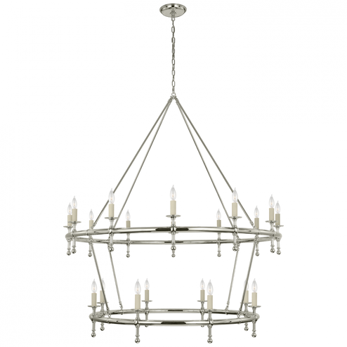 Classic 54'' Two-Tier Ring Chandelier (279|CHC 5825PN)