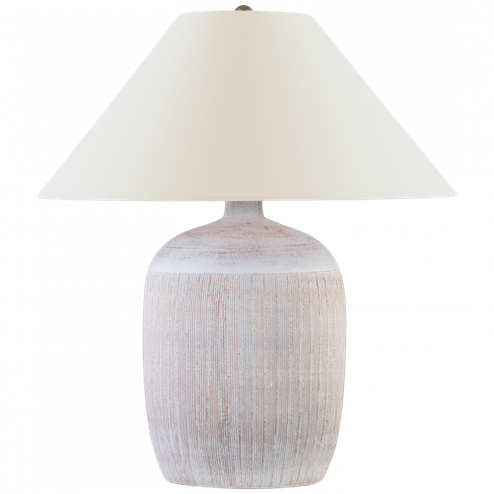 Portis 32'' Combed Round Table Lamp (279|CHA 8662WWT-L)