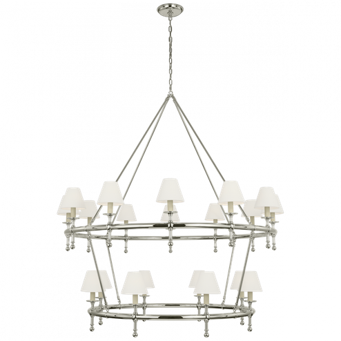 Classic 54'' Two-Tier Ring Chandelier (279|CHC 5825PN-L)